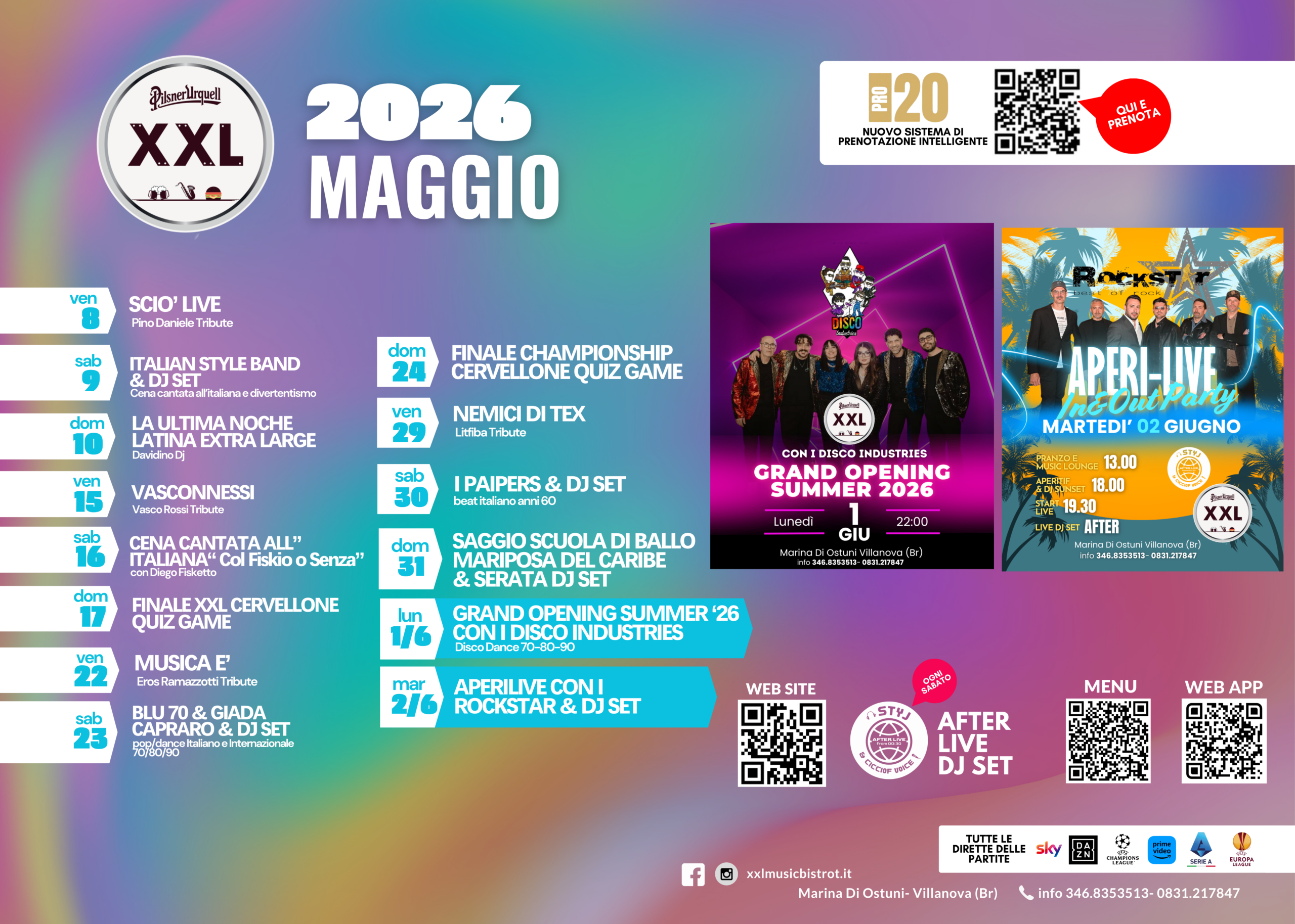 xxl music bistrot eventi maggio